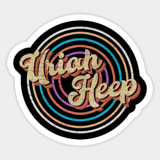 vintage circle line color Uriah Heep Sticker